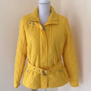 LAUREN RALPH LAUREN Size M yellow quilted jacket